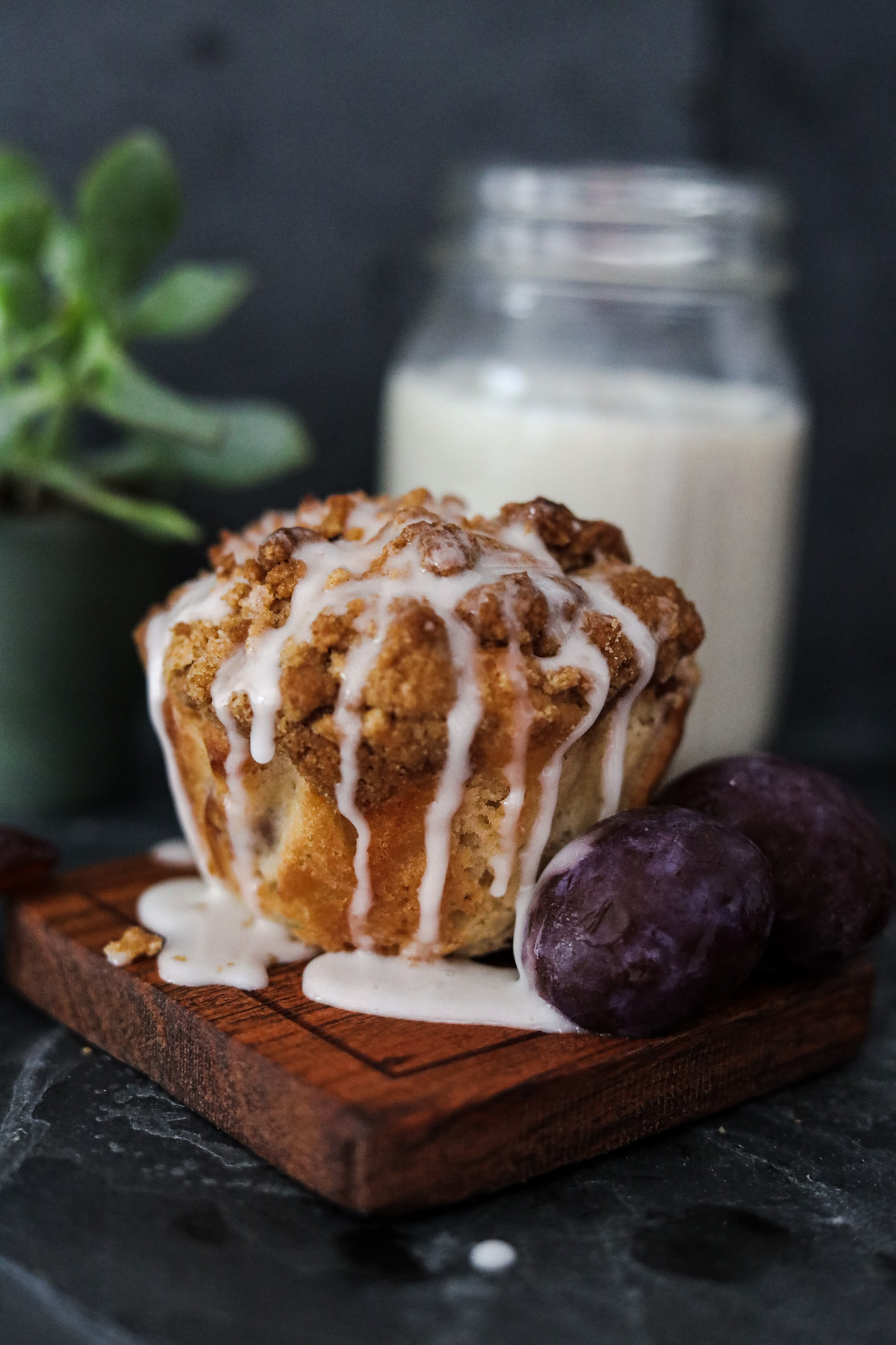 Simple Browned Butter Sourdough Plum Muffin Recipe